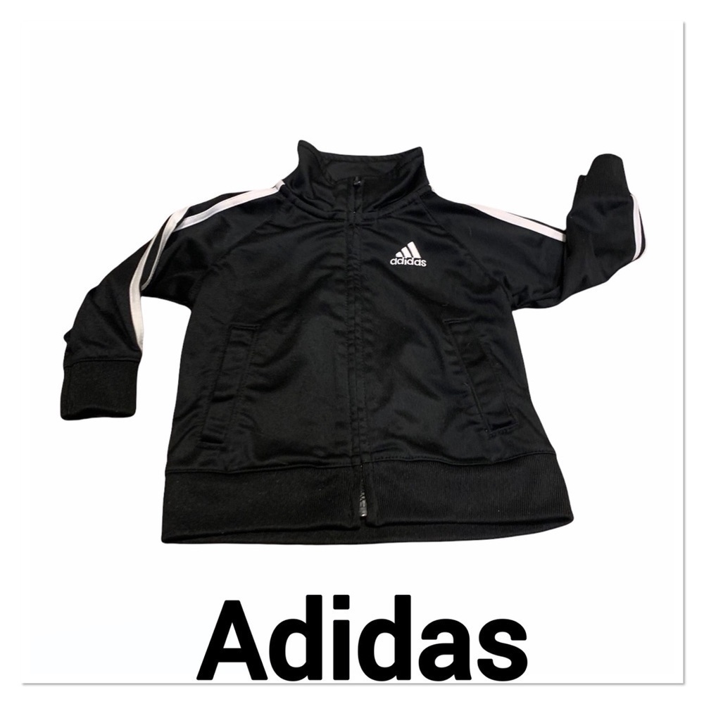 ADIDAS Black & White Zip up Jacket 12 months
